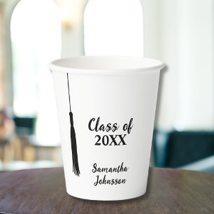 Chic 2024 Grad Tassel Personalised Graduation  Paper Cups