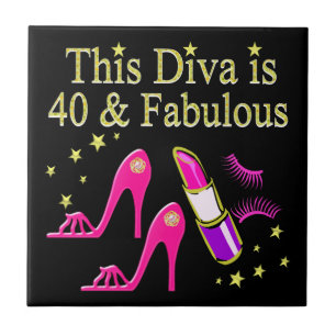 CHIC 40 AND FABULOUS FASHION QUEEN DESIGN TILE