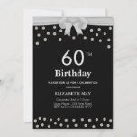 Chic 40th, 60th Birthday with Diamonds on Black Invitation<br><div class="desc">Chic 40th or 60th Birthday with diamonds on black Party Invitation.</div>