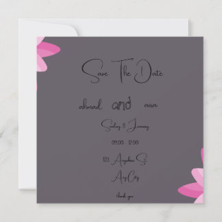 Chic 5.25" x 5.25" Flat Invitation - Semi-Gloss Fi
