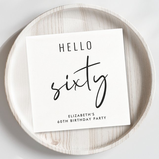Chic 60th Birthday Party Napkin (Creator Uploaded)
