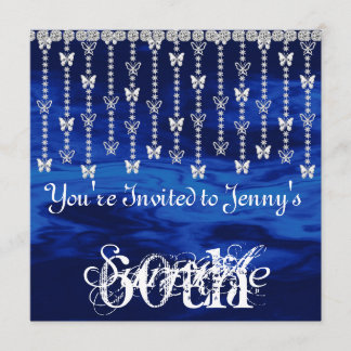 CHIC 60th Surprise Birthday Butterfly Invitation