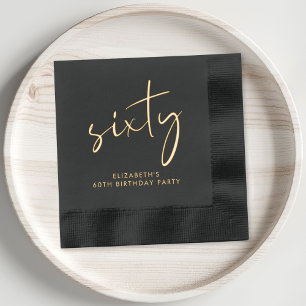 Chic 70th Birthday Party Foil Napkins