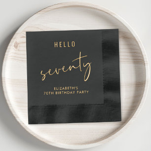 Chic 70th Birthday Party Foil Napkins