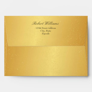 Chic 7 x 5 Gold Mailing Envelopes Return Address