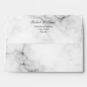 Chic 7 x 5 Marble Mailing Envelopes Return Address