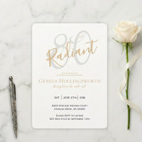 Chic 80th Silver Gold Typography Birthday Tribute
