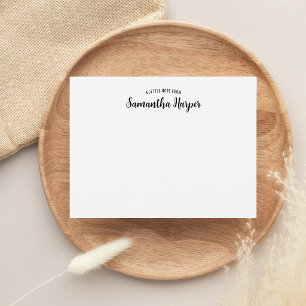 Chic A Little Note From Script Name Note Card