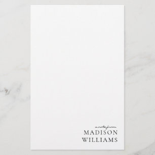 Chic A Note From Script Typography Stationery