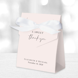 Chic A Sweet Thank You Pink Wedding Favour Box
