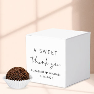Chic A Sweet Thank You Wedding Favour Box