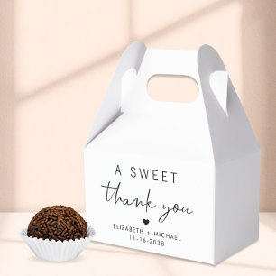 Chic A Sweet Thank You Wedding Favour Box