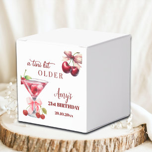 Chic A Tini Bit Older Cherry Martini 21st Birthday Favour Box