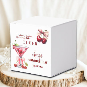 Chic A Tini Bit Older Cherry Martini 45th Birthday Favour Box