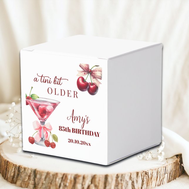 Chic A Tini Bit Older Cherry Martini 85th Birthday Favour Box (Creator Uploaded)