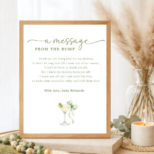 Chic A TIni One Baby Shower Message From The Bump Poster