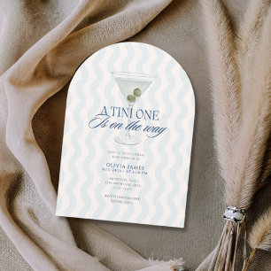 Chic a tini one boy baby shower invitation