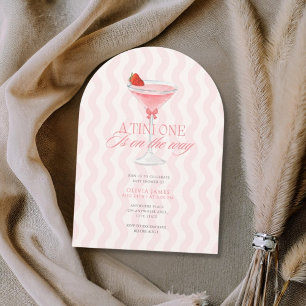 Chic a tini one girl baby shower invitation