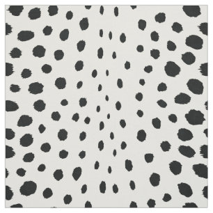 Chic abstract black white cheetah print pattern fabric