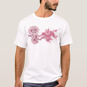 Chic ABSTRACT FLOWER Art Statement T-Shirt