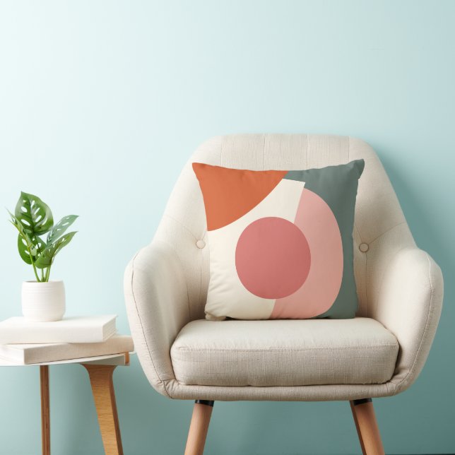 Chic Abstract Geometric Circles Mosaic Art Pattern Cushion (Chair)