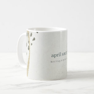 Chic Abstract Ivory Gold Black Grey Stone Texture  Coffee Mug