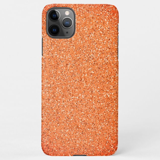 Chic Abstract Orange Gold Gravel Modern Elegant iPhone Case (Back)