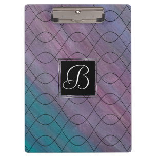Chic Abstract Pink Teal Blue Turquoise Purple Clipboard
