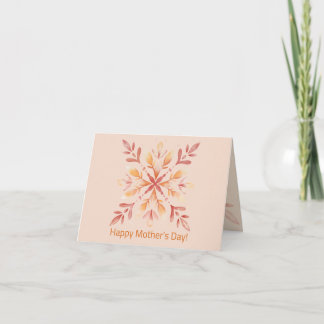 Chic Abstract Watercolor Flowers Mother’s Day  Card