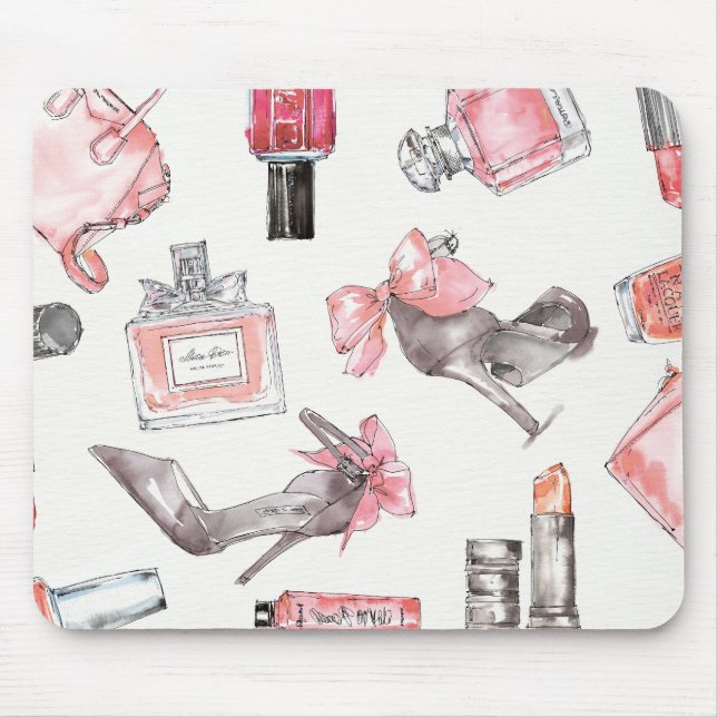 Chic Accents | Watercolor Fashion Mouse Mat (Front)