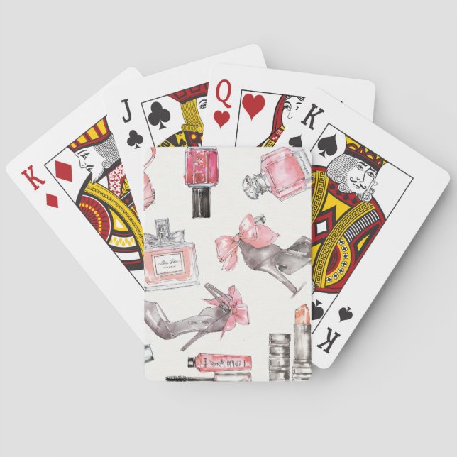 Chic Accents | Watercolor Fashion Playing Cards (Back)