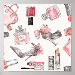 Chic Accents   Watercolor Fashion Poster