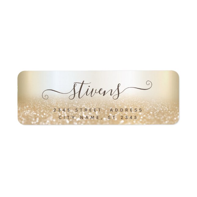 Chic adorable script gold glittery family (Front)