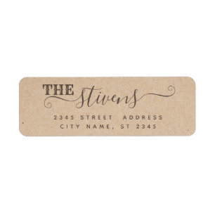 Chic adorable script minimalist cardboard family