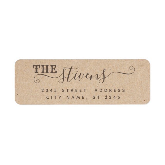 Chic adorable script minimalist cardboard family (Front)