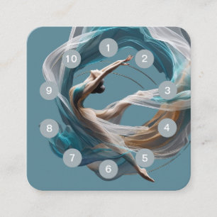 Chic Aerial flying Air Yoga Instructor Class Pass Loyalty Card