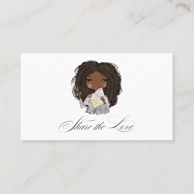 Chic African American Hair Salon Referral (Front)