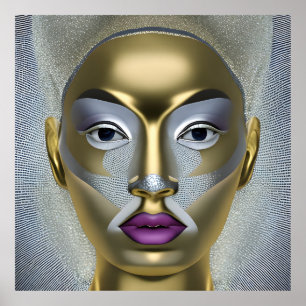 Chic African Femininity Woman's Portrait Poster