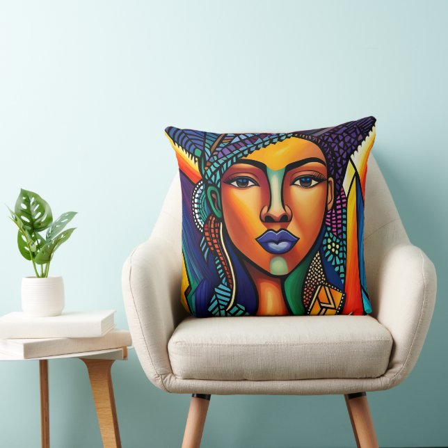 Chic Afro Queen Cushion (Chair)