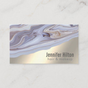 Chic agate geode professional gold foil business card