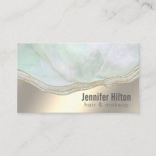 Chic agate geode professional gold foil business card