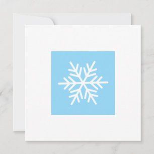 Chic Alpine Snowflake On Light Blue White Border Holiday Card