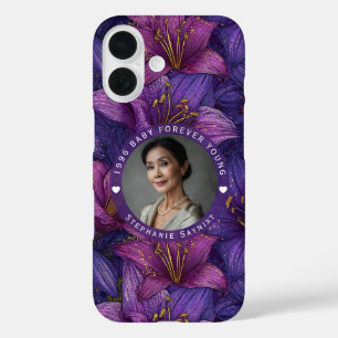 Chic Amaryllis Female Birthday Contemporary iPhone 16 Case