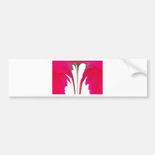 Chic amazing Red rose under the white sky Bumper Sticker