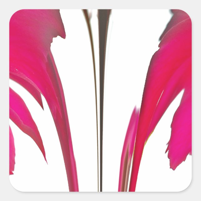 Chic amazing Red rose under the white sky.png Square Sticker (Front)