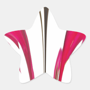 Chic amazing Red rose under the white sky.png Star Sticker