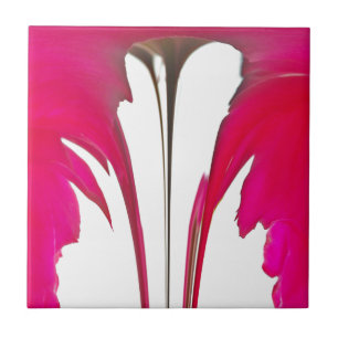 Chic amazing Red rose under the white sky Tile