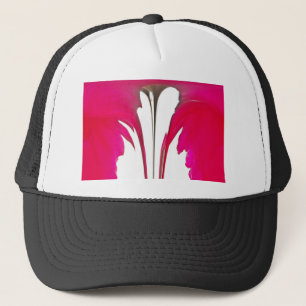 Chic amazing Red rose under the white sky. Trucker Hat