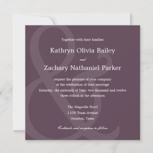 Chic Ampersand Wedding Invitations