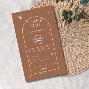 Chic and bohemian thank you business card